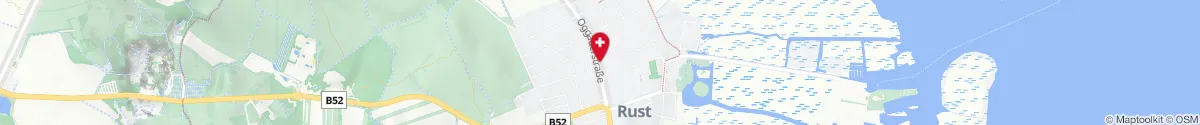 Map representation of the location for Die Ruster Apotheke in 7071 Rust